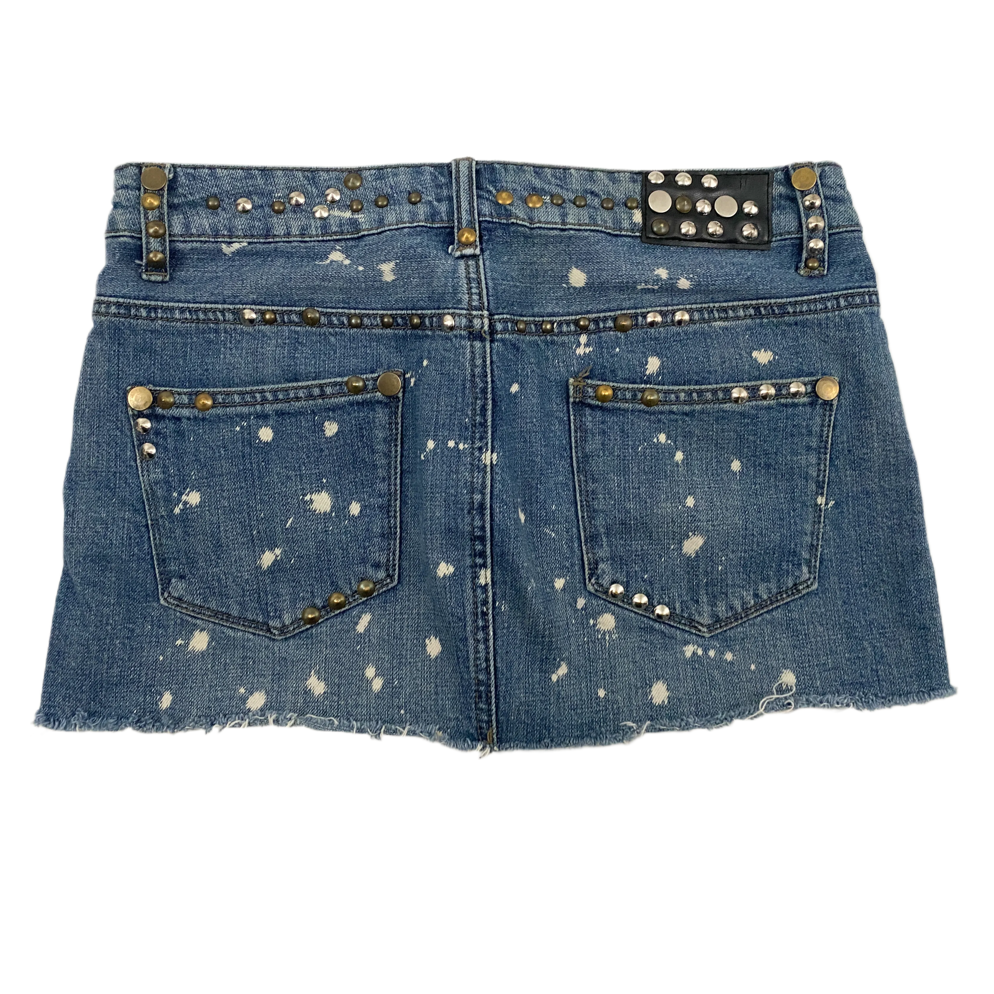 2000s Studded Denim Mini Skirt (S)