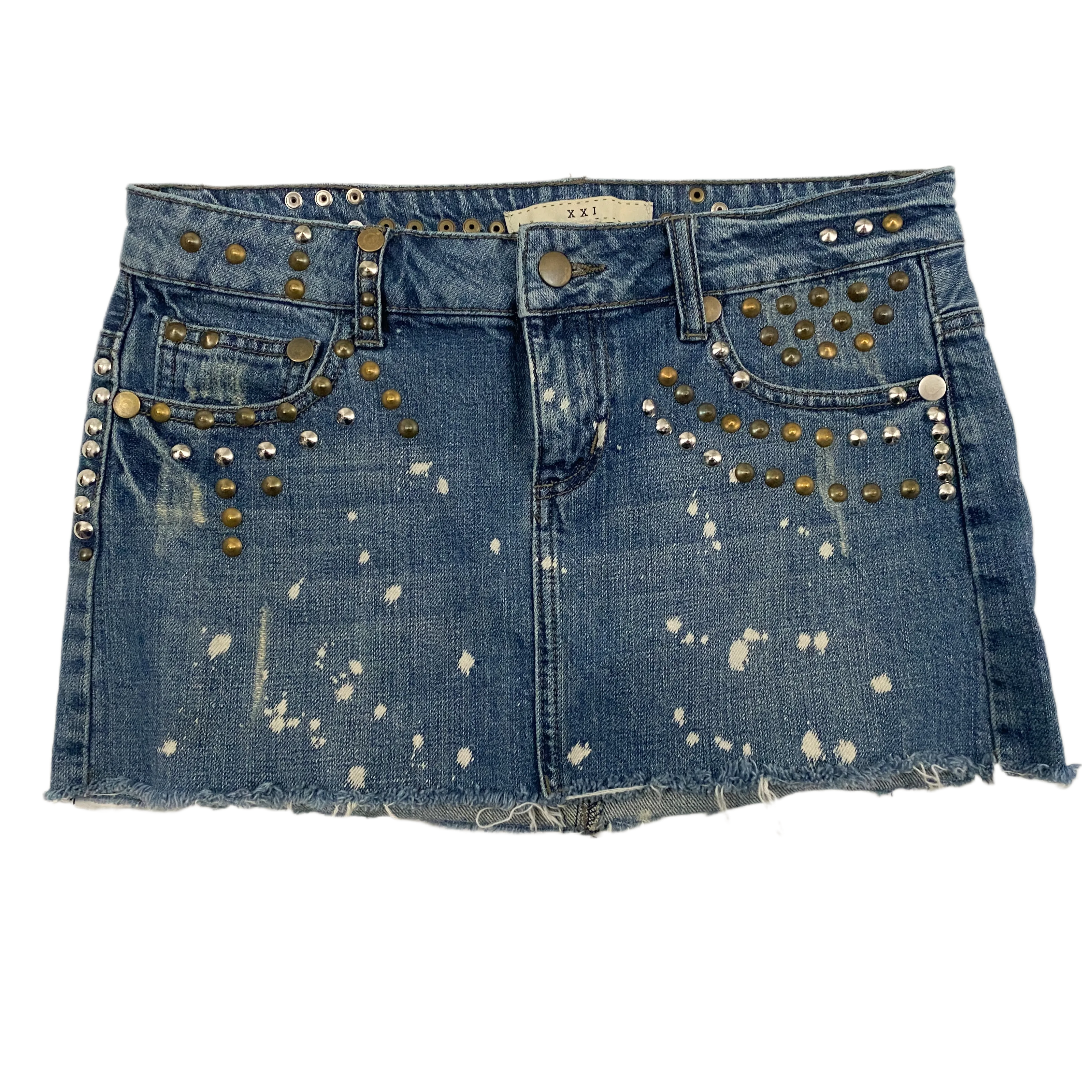 2000s Studded Denim Mini Skirt (S)