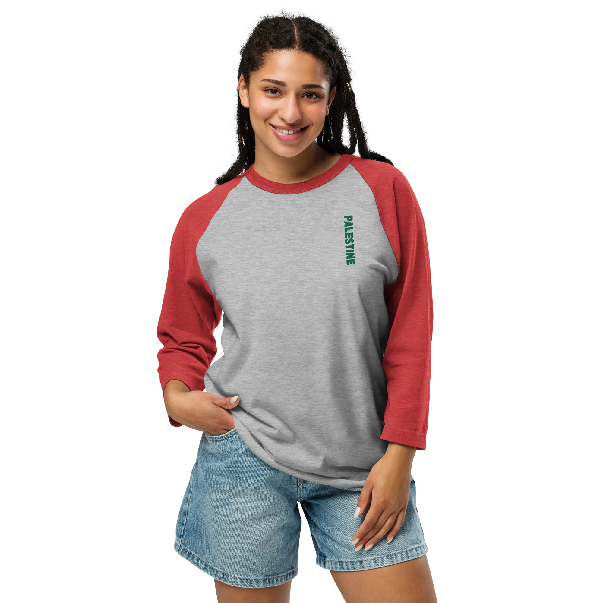 3/4 sleeve raglan shirt