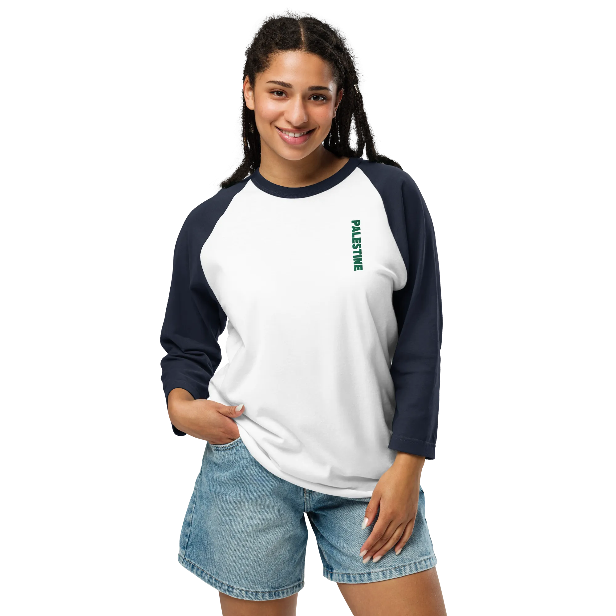 3/4 sleeve raglan shirt