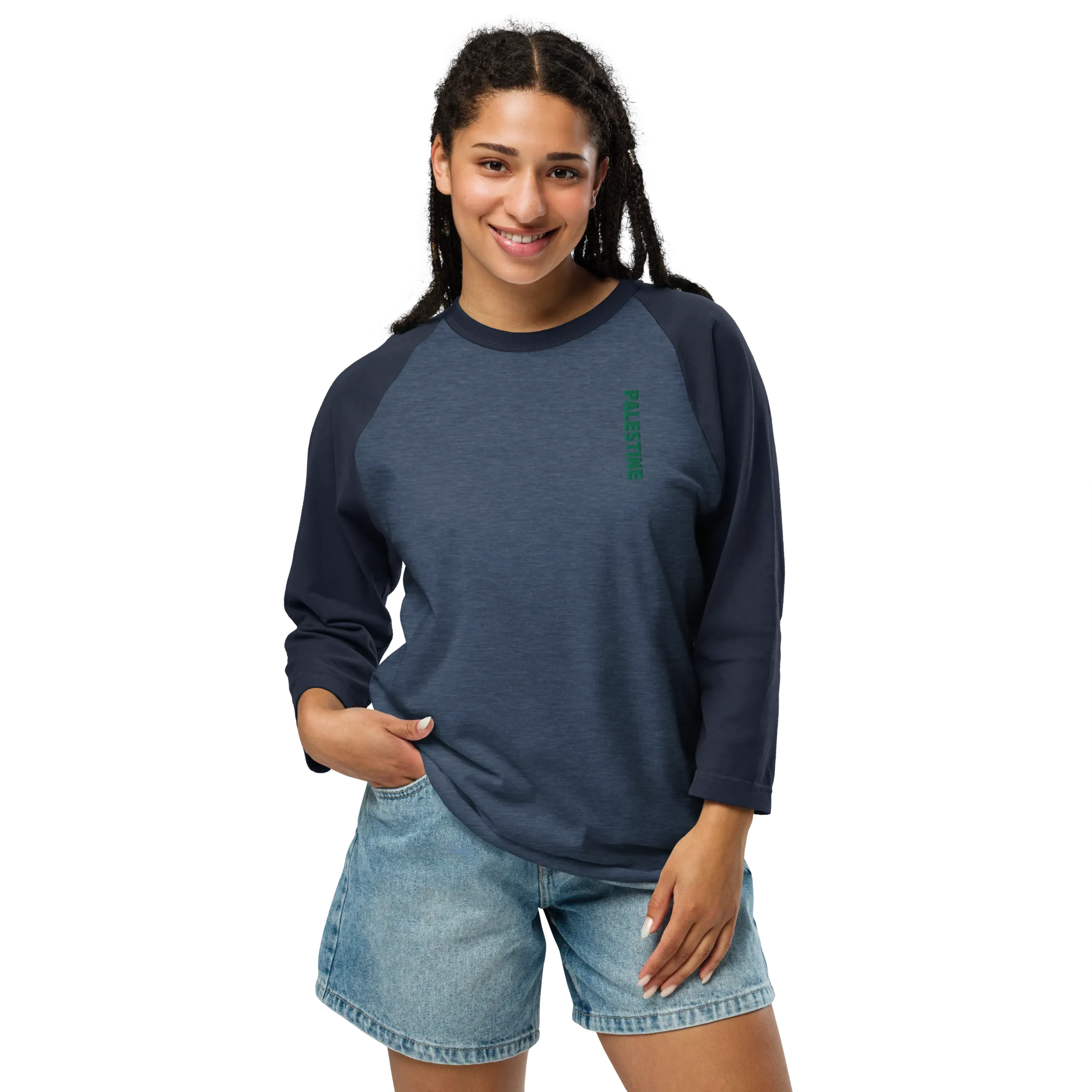 3/4 sleeve raglan shirt