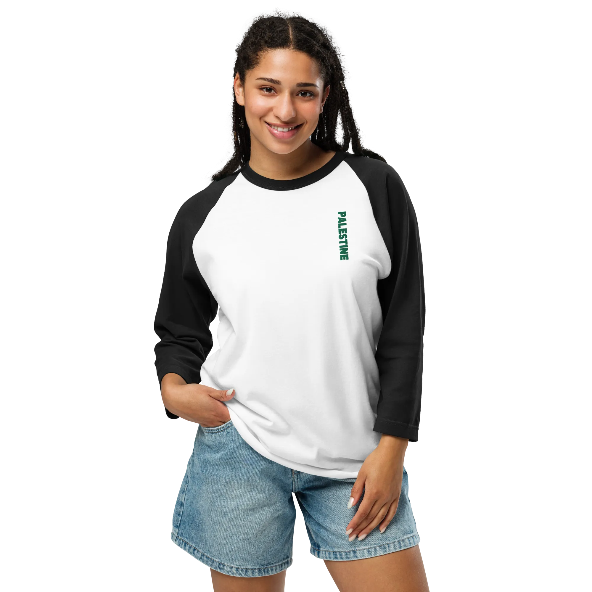 3/4 sleeve raglan shirt