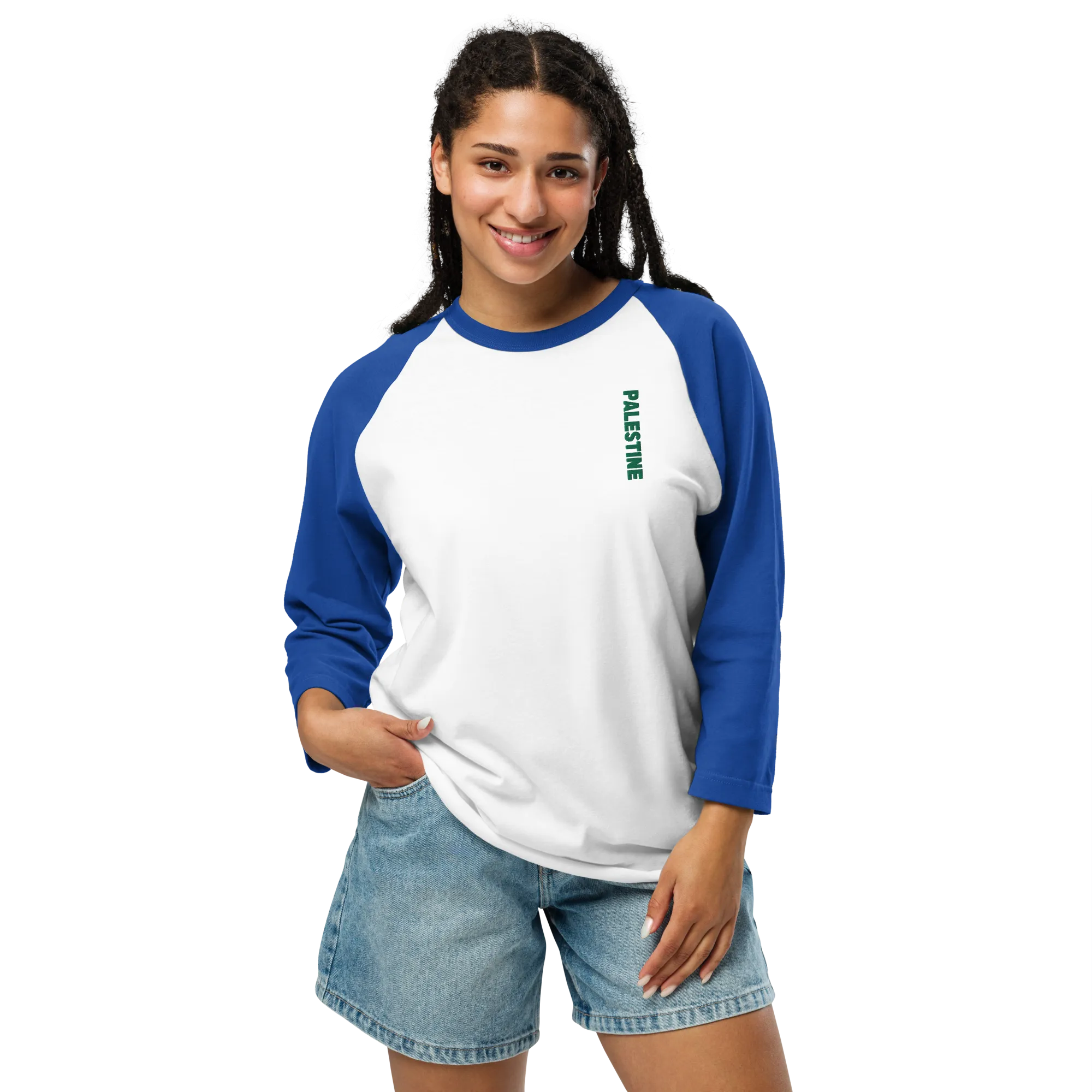 3/4 sleeve raglan shirt