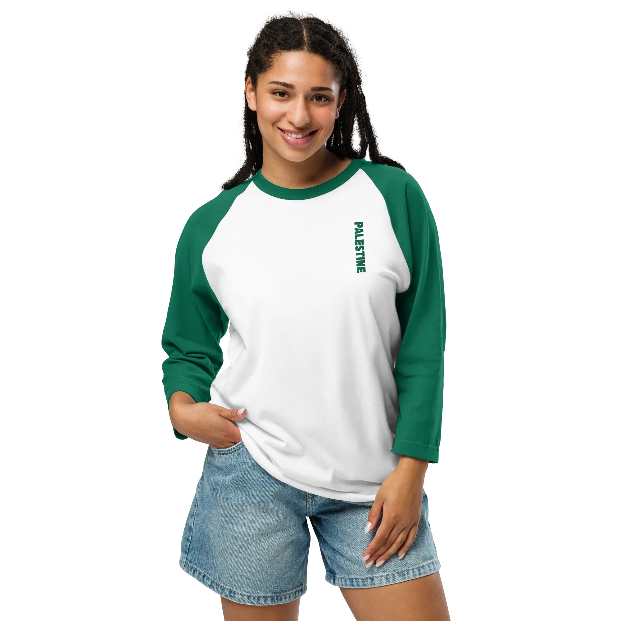 3/4 sleeve raglan shirt