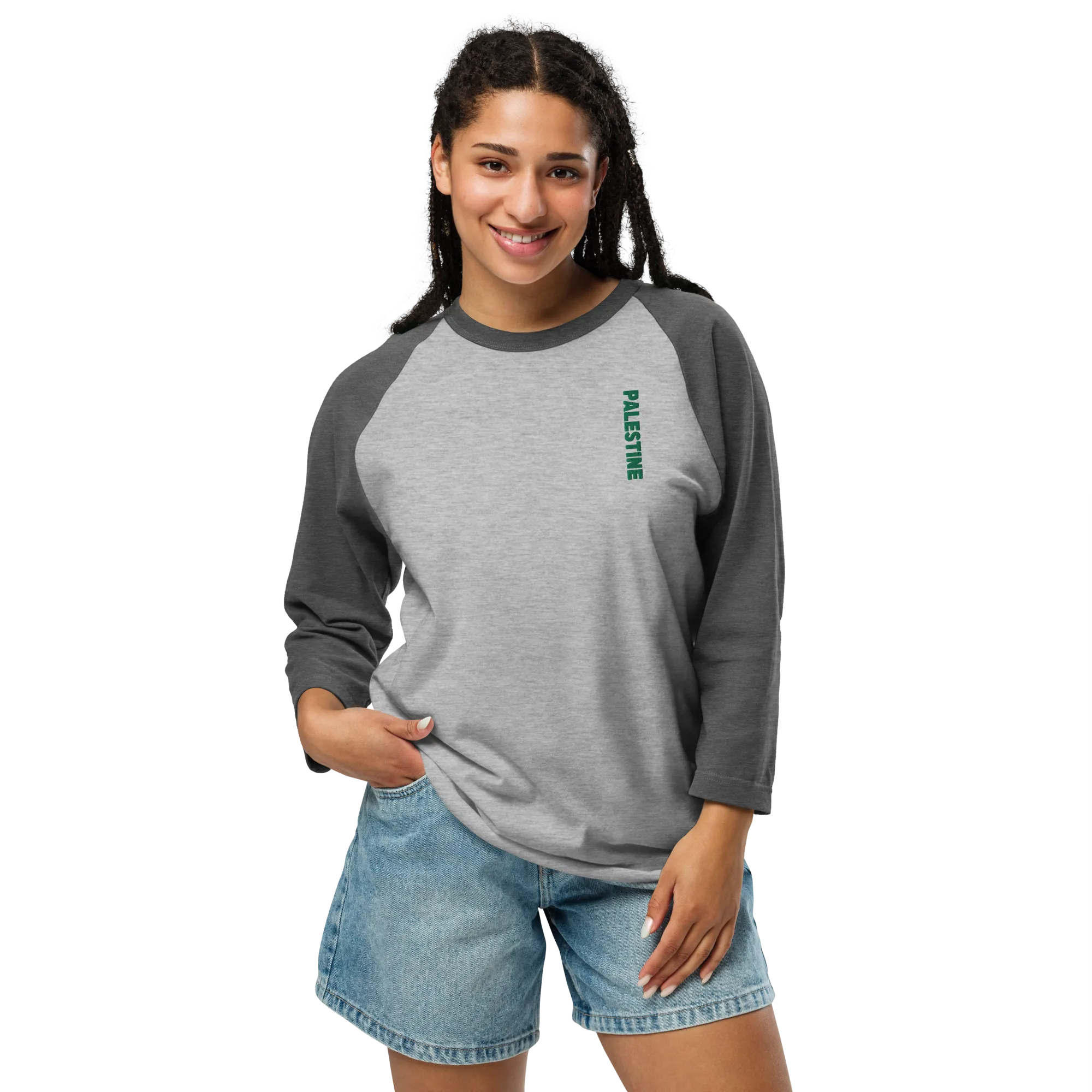 3/4 sleeve raglan shirt