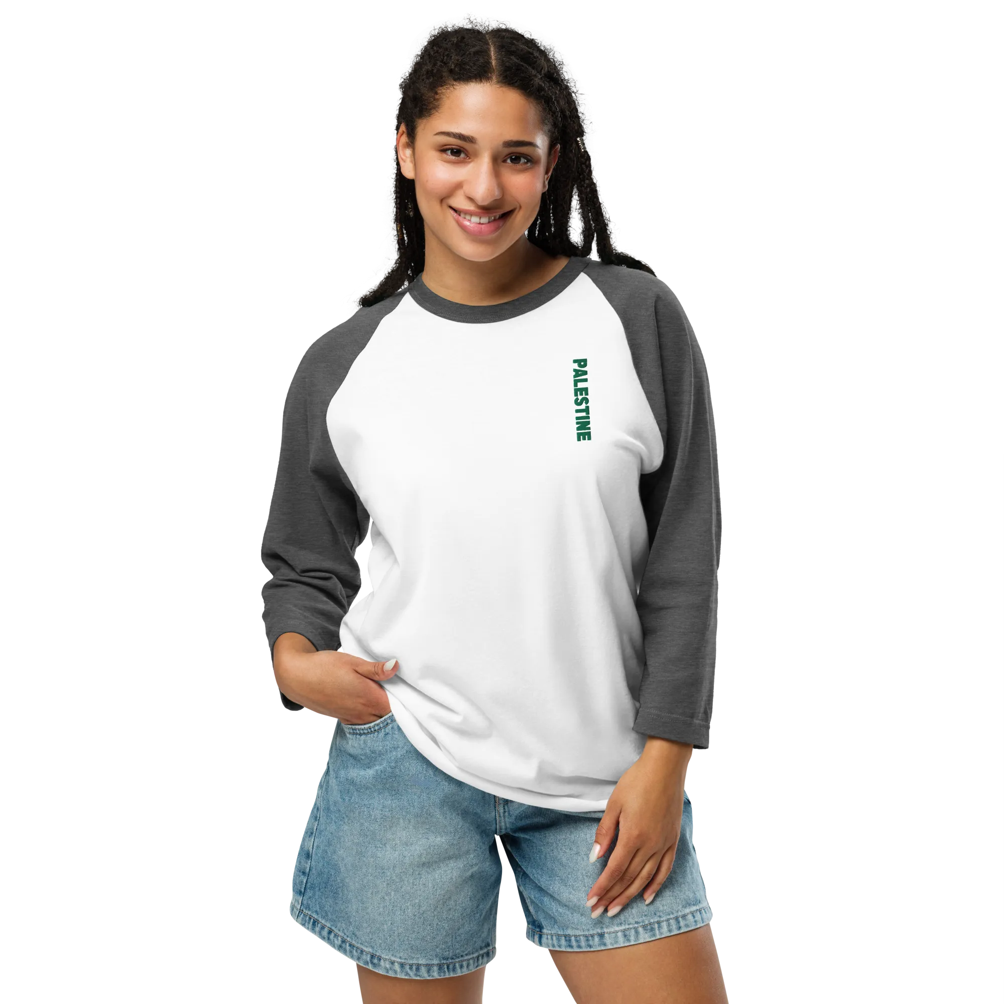 3/4 sleeve raglan shirt