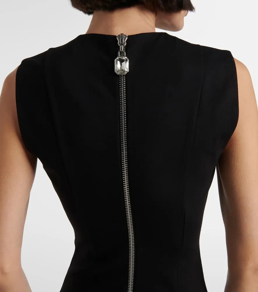 Area Zip-detail belted midi dress