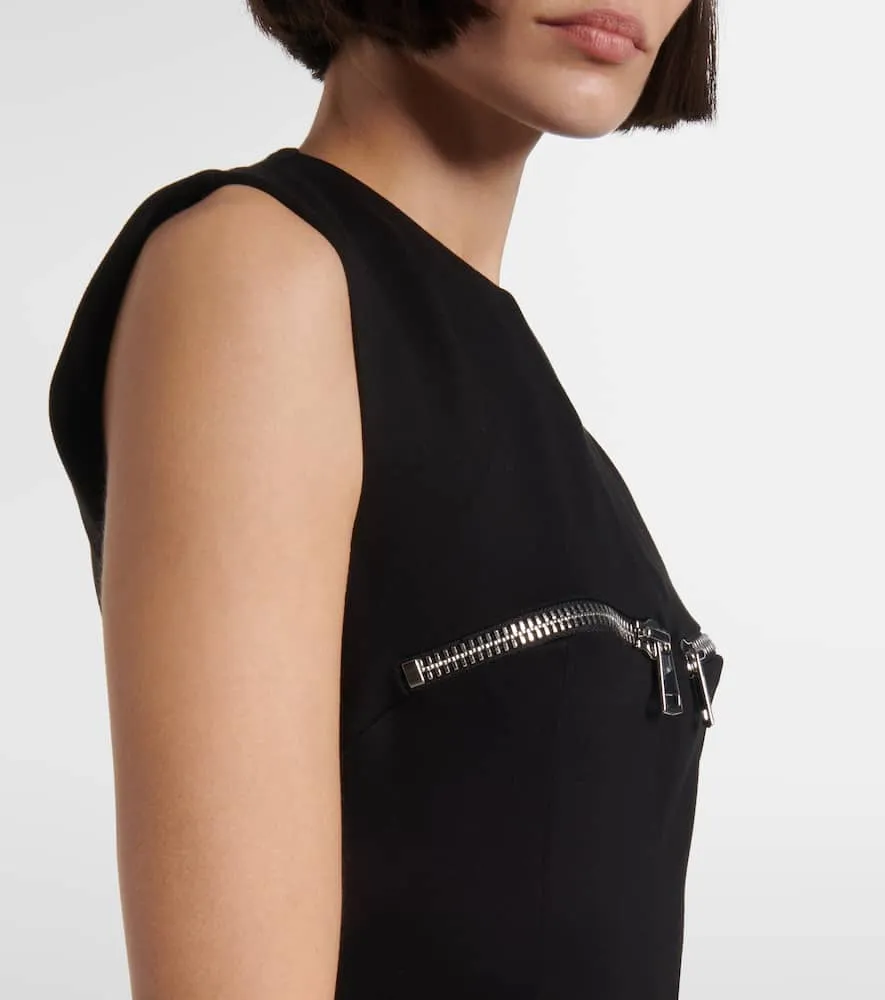 Area Zip-detail belted midi dress
