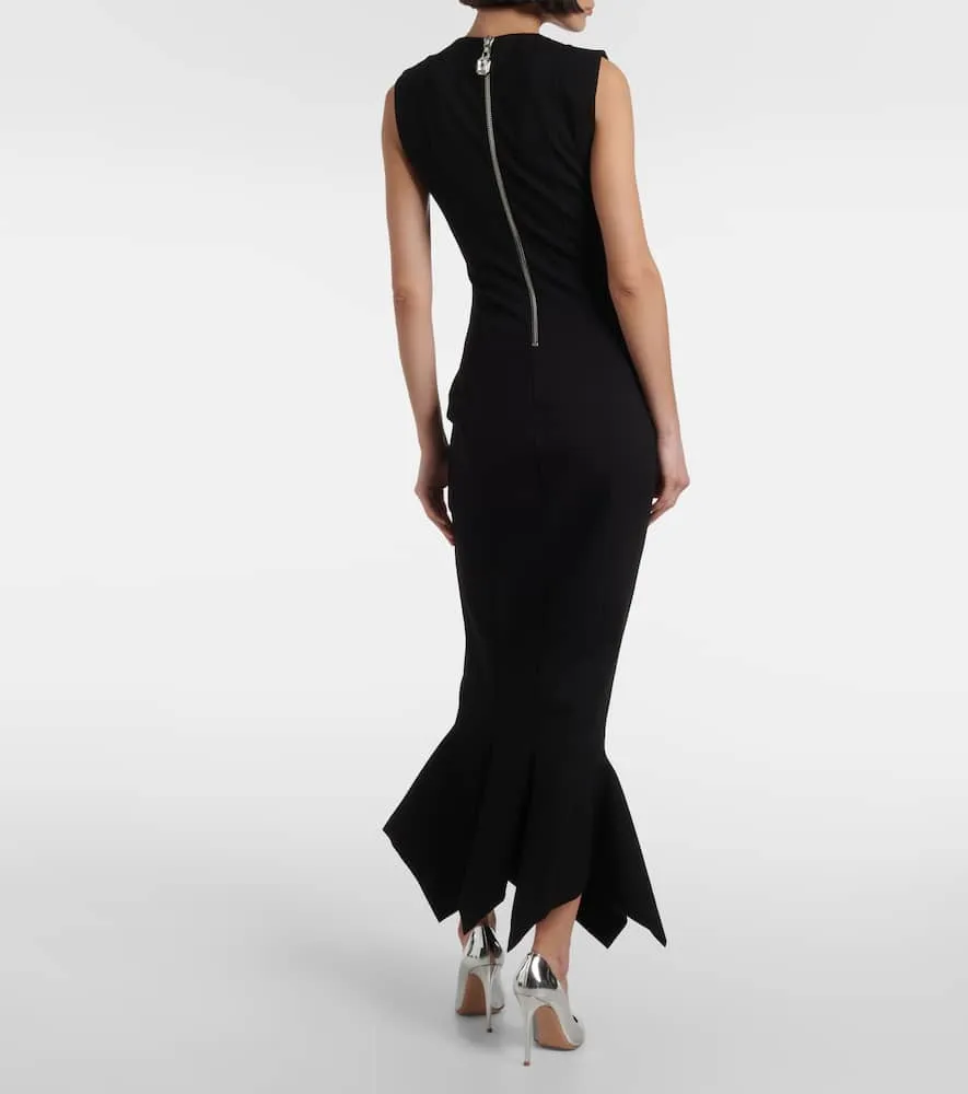 Area Zip-detail belted midi dress
