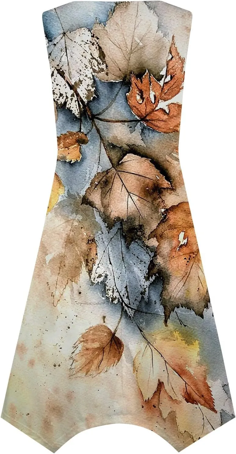 Azeralia Spring Long Dresses for Women 2024 V Neck Maxi Dress for Women Summer Sleeveless Boho Dlowy Sundress Long Sundresses