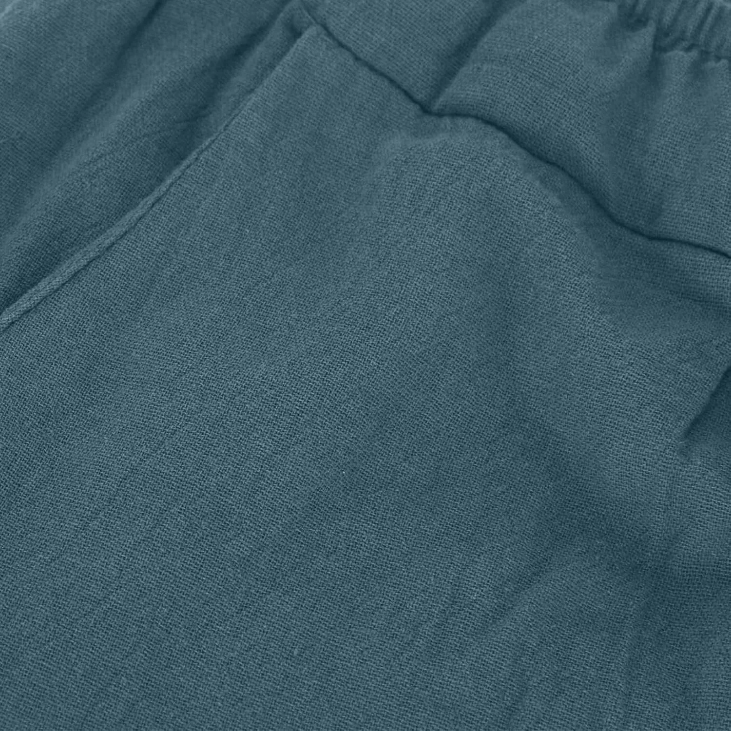 Baggy Pants for Men Trendy Cotton Linen Summer Beach Pants Casual Loose Lounge Cropped Harem Trousers with Pockets