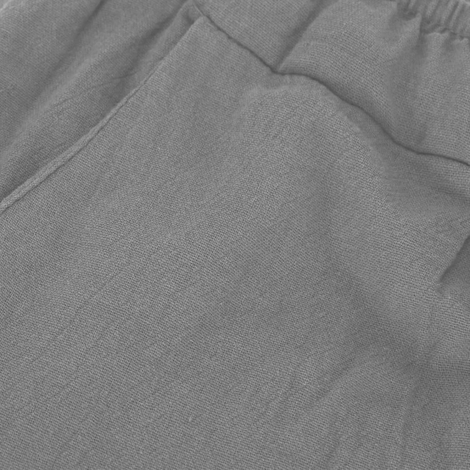 Baggy Pants for Men Trendy Cotton Linen Summer Beach Pants Casual Loose Lounge Cropped Harem Trousers with Pockets