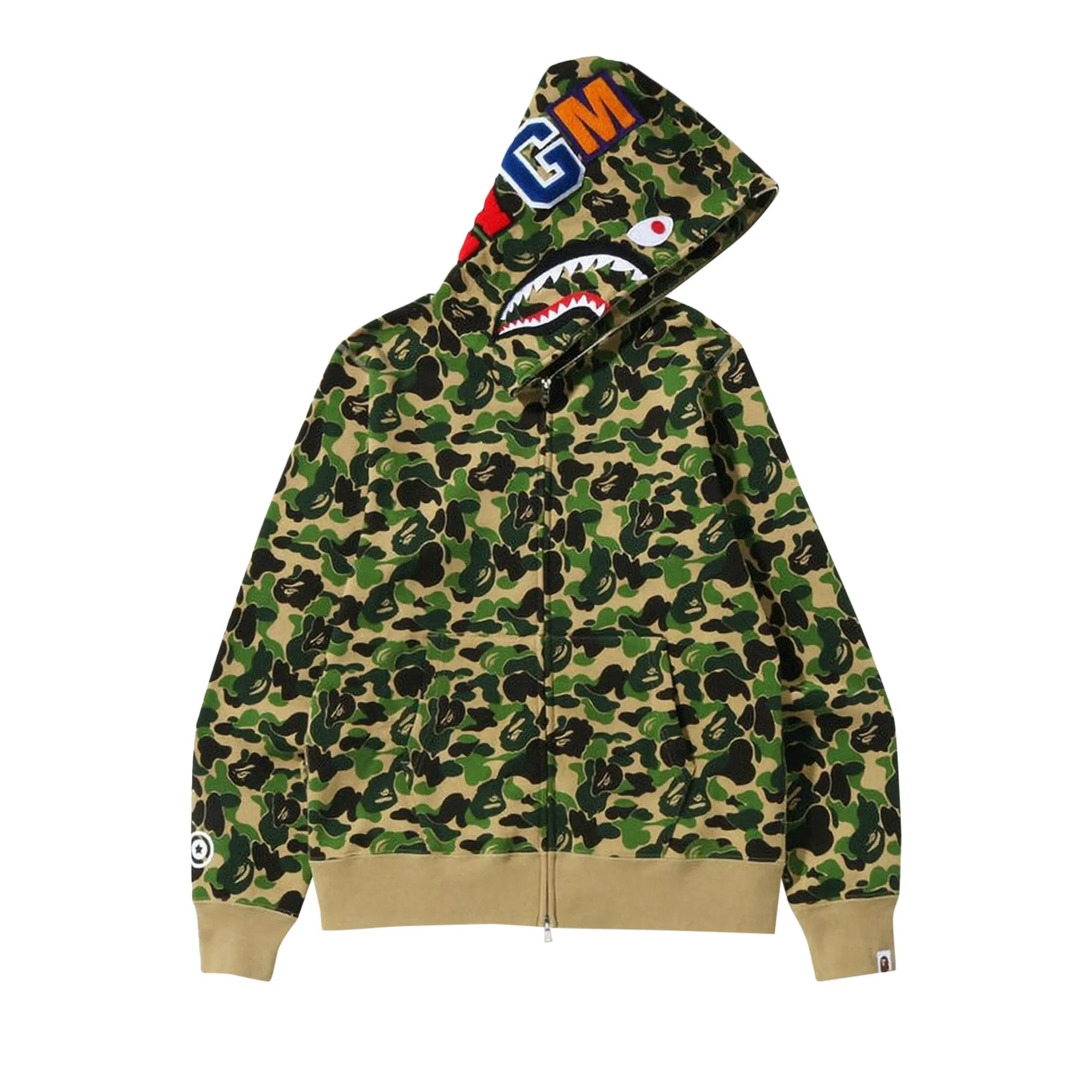 BAPE ABC Camouflage Zip Hoodie - Green