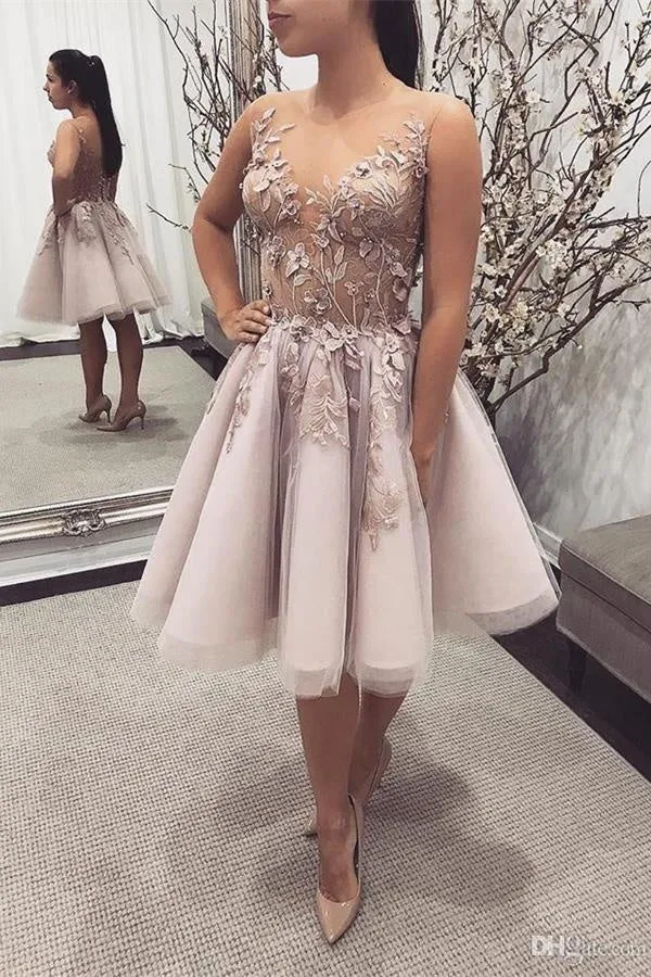 Beautiful A-line Short Homecoming Dresses Party Dresses