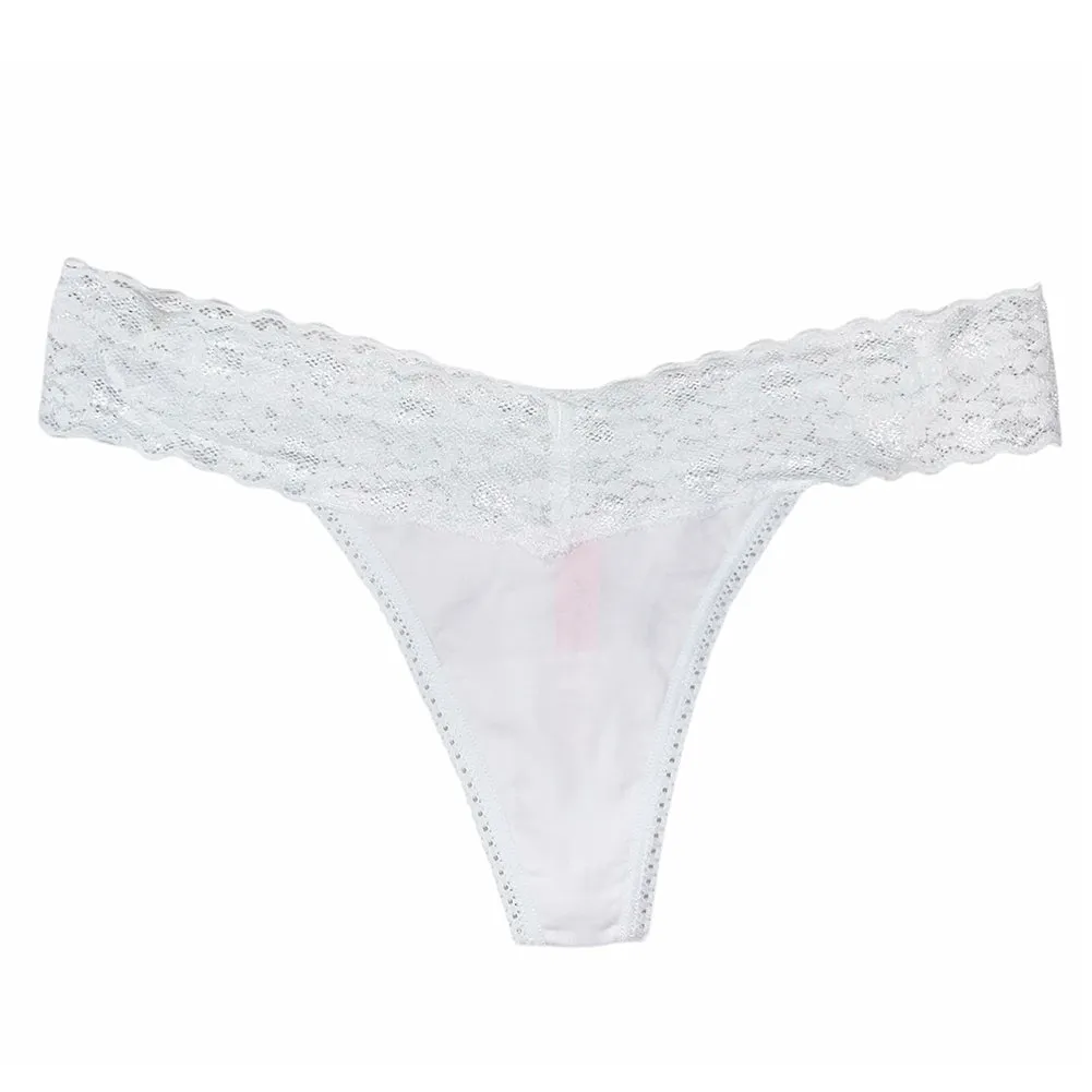 Betsy Johnson Women's Thong Panties 3 Pack Classic Lace Thong Panty Underwear