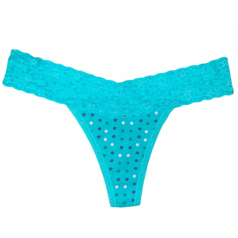 Betsy Johnson Women's Thong Panties 3 Pack Classic Lace Thong Panty Underwear
