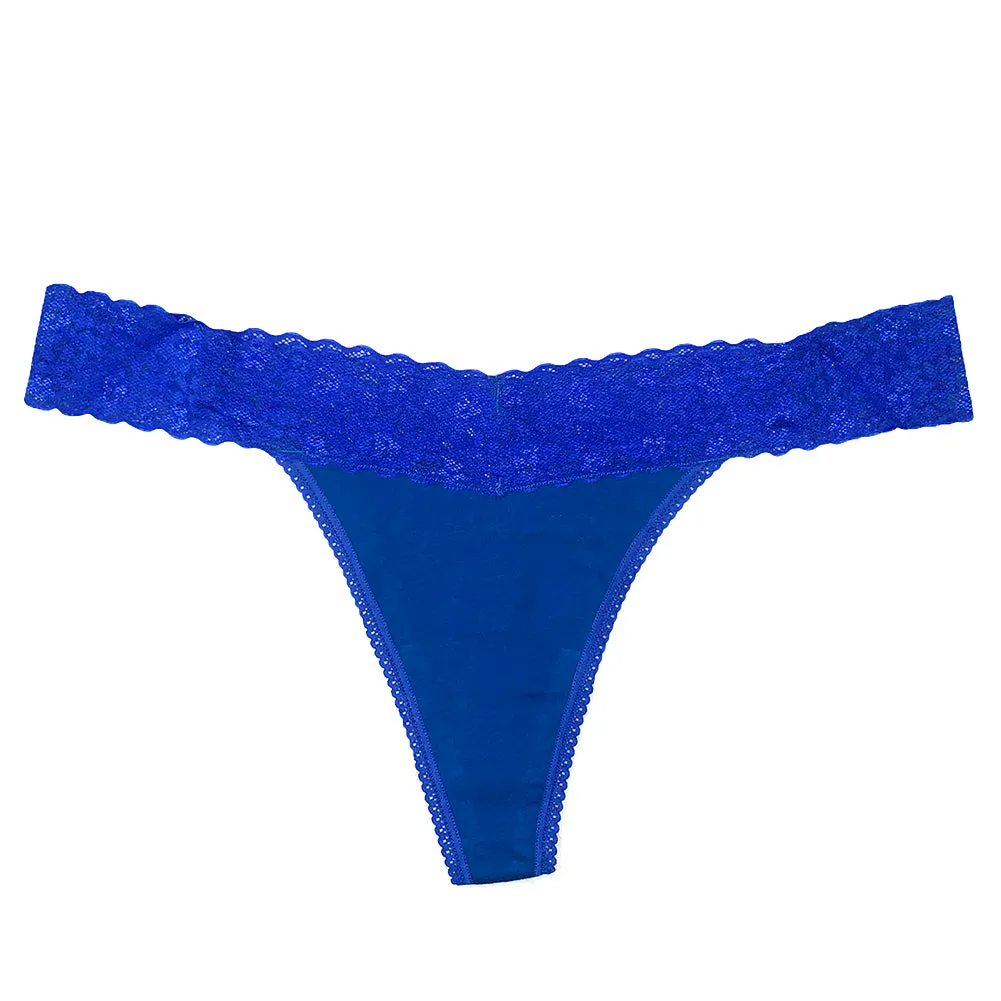 Betsy Johnson Women's Thong Panties 3 Pack Classic Lace Thong Panty Underwear