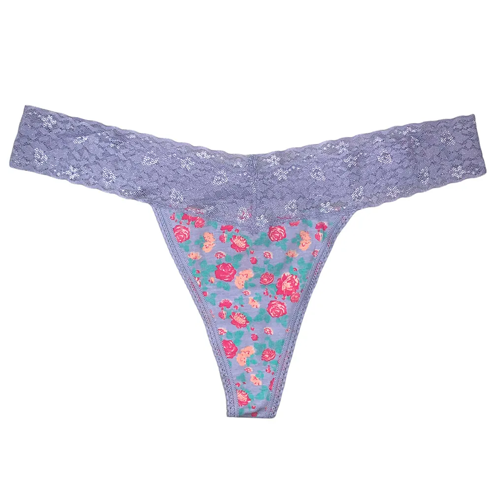 Betsy Johnson Women's Thong Panties 3 Pack Classic Lace Thong Panty Underwear
