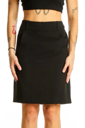 Black Pencil Skirt with High Waist