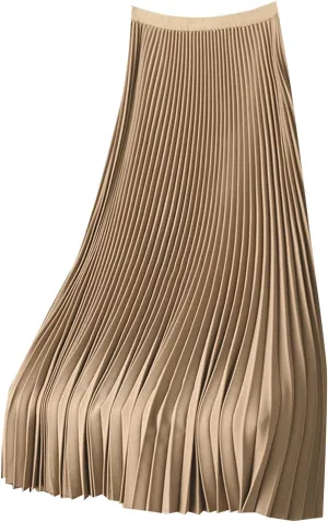 Boho Maxi Skirt for Summer Vacation 2025 High Elastic Waist Trendy Solid Color Pleated A-Line Satin Soft Long Skirts
