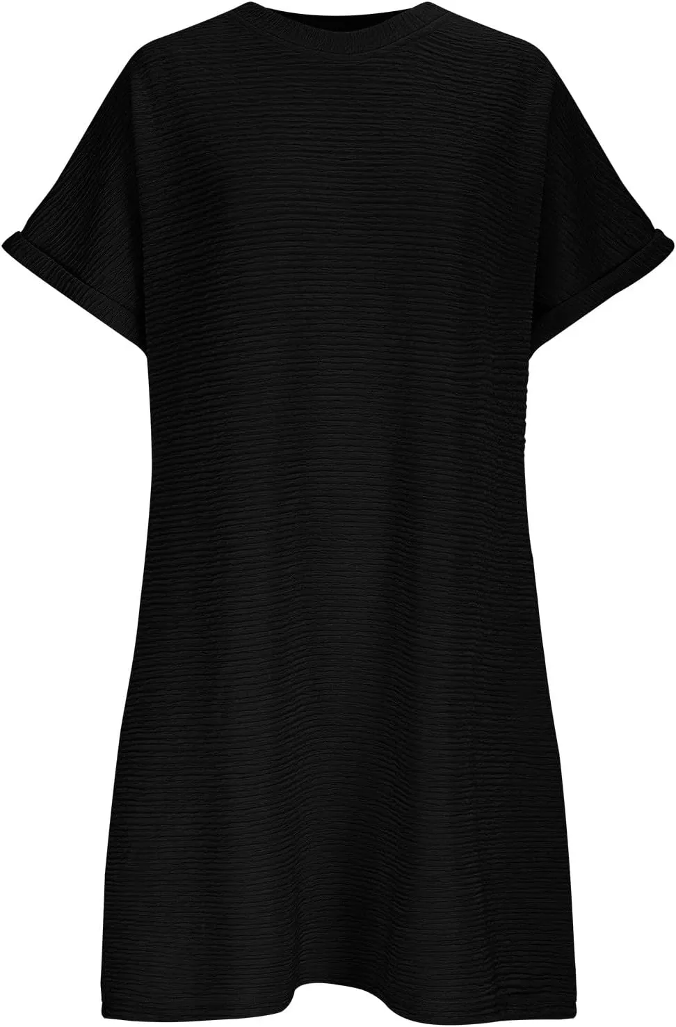 Borniu Womens Summer Beach Vocation Cute T Shirt Dress Casual Short Sleeve Crewneck Loose Flowy Mini Dresses with Pockets