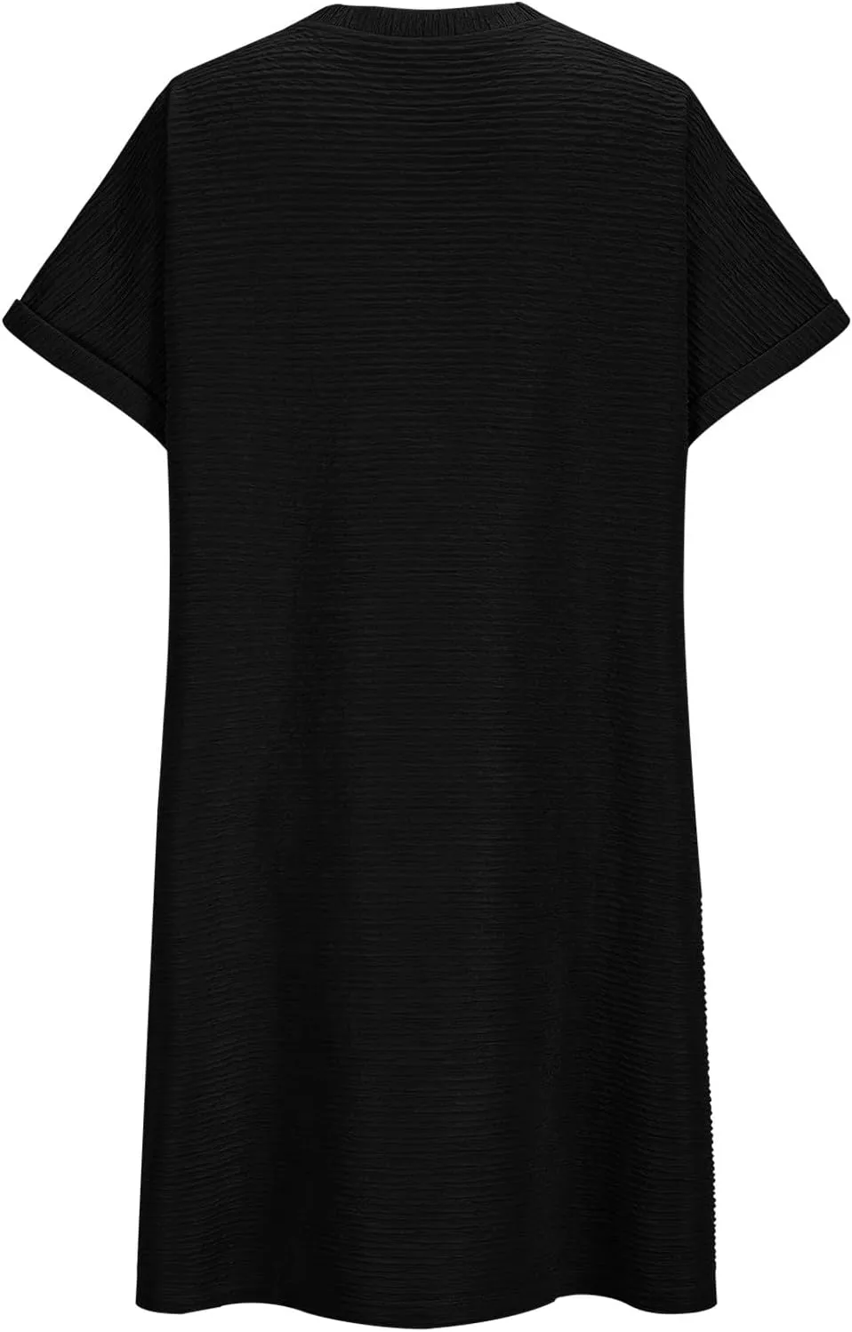 Borniu Womens Summer Beach Vocation Cute T Shirt Dress Casual Short Sleeve Crewneck Loose Flowy Mini Dresses with Pockets