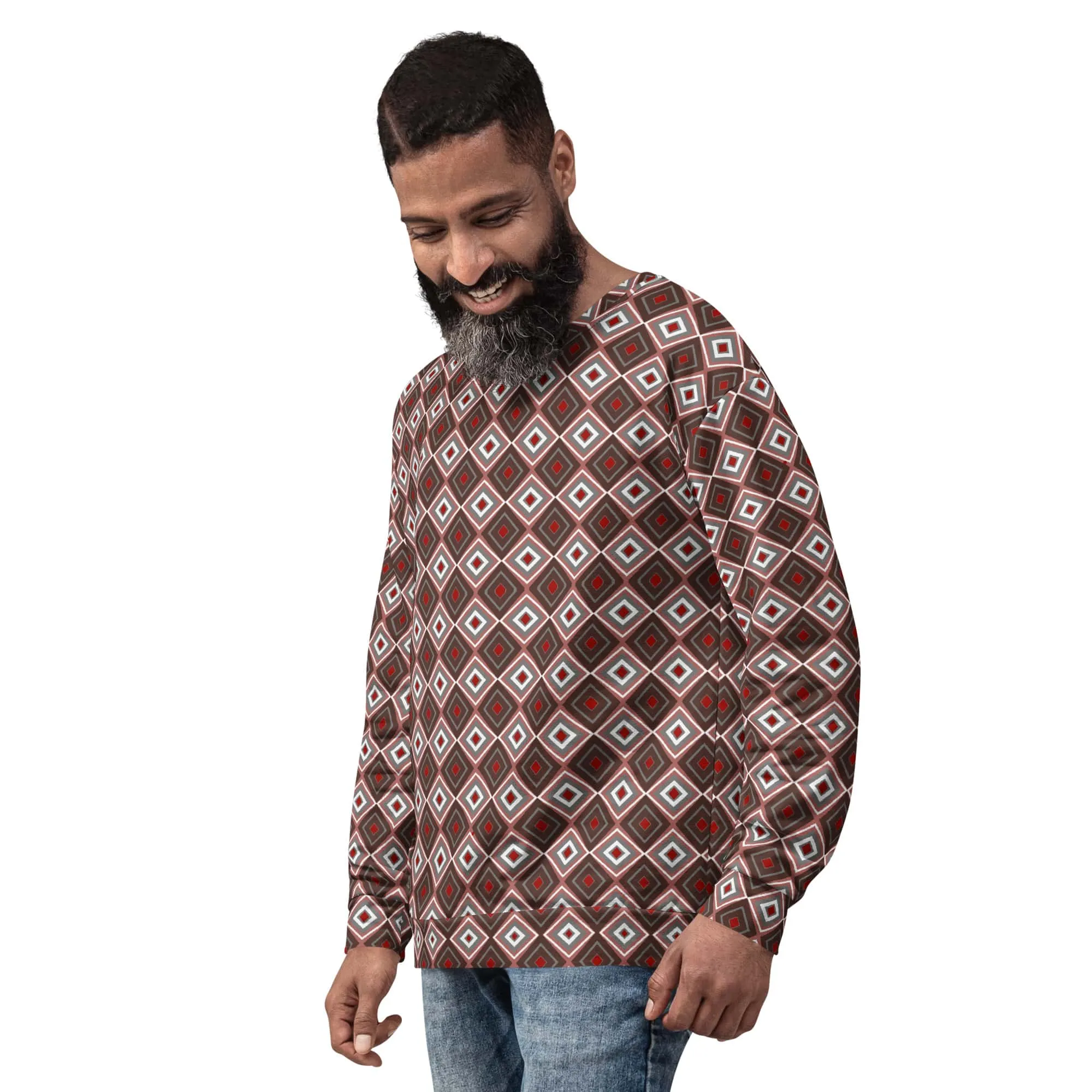 Brown Sweatshirt (Argyle Pattern)