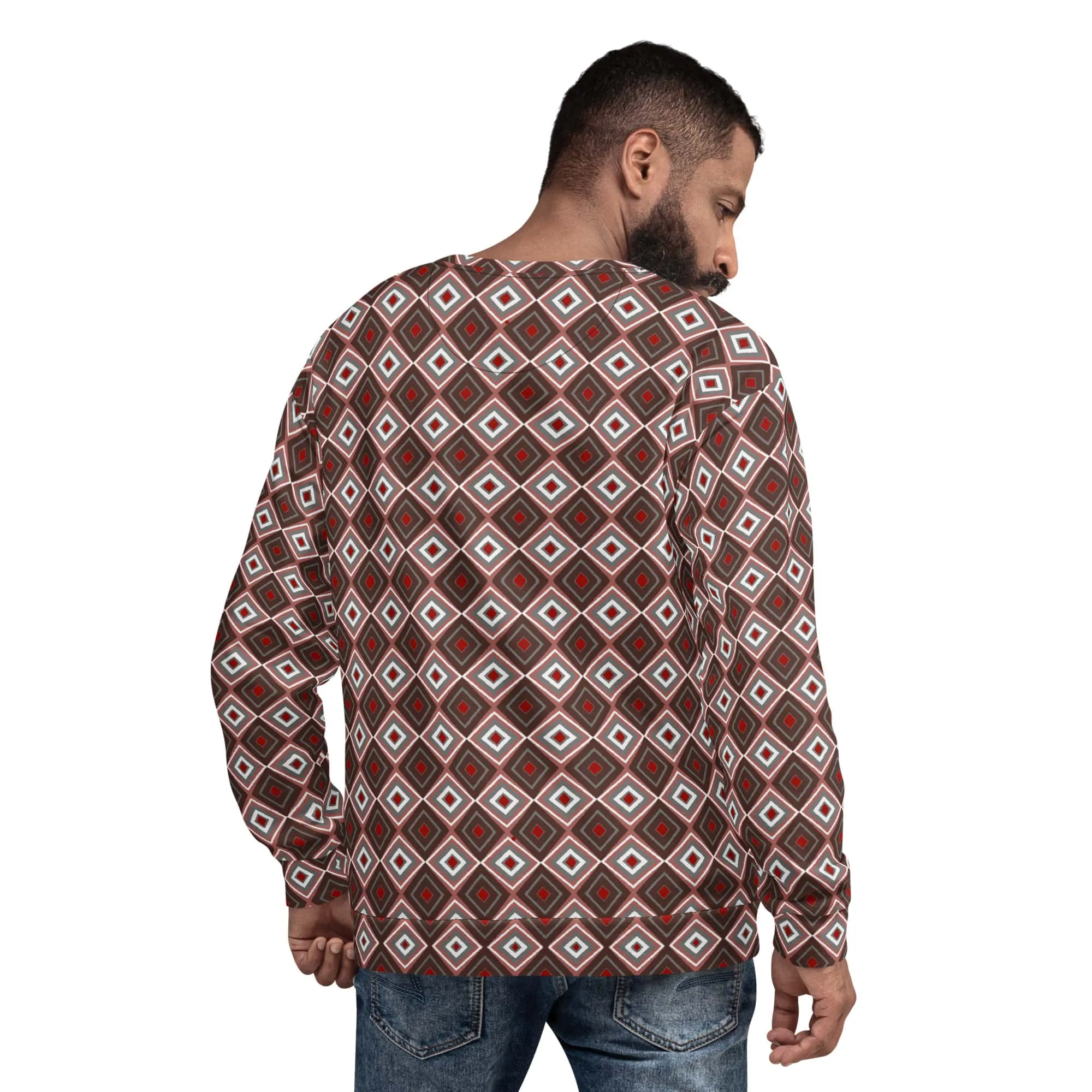 Brown Sweatshirt (Argyle Pattern)
