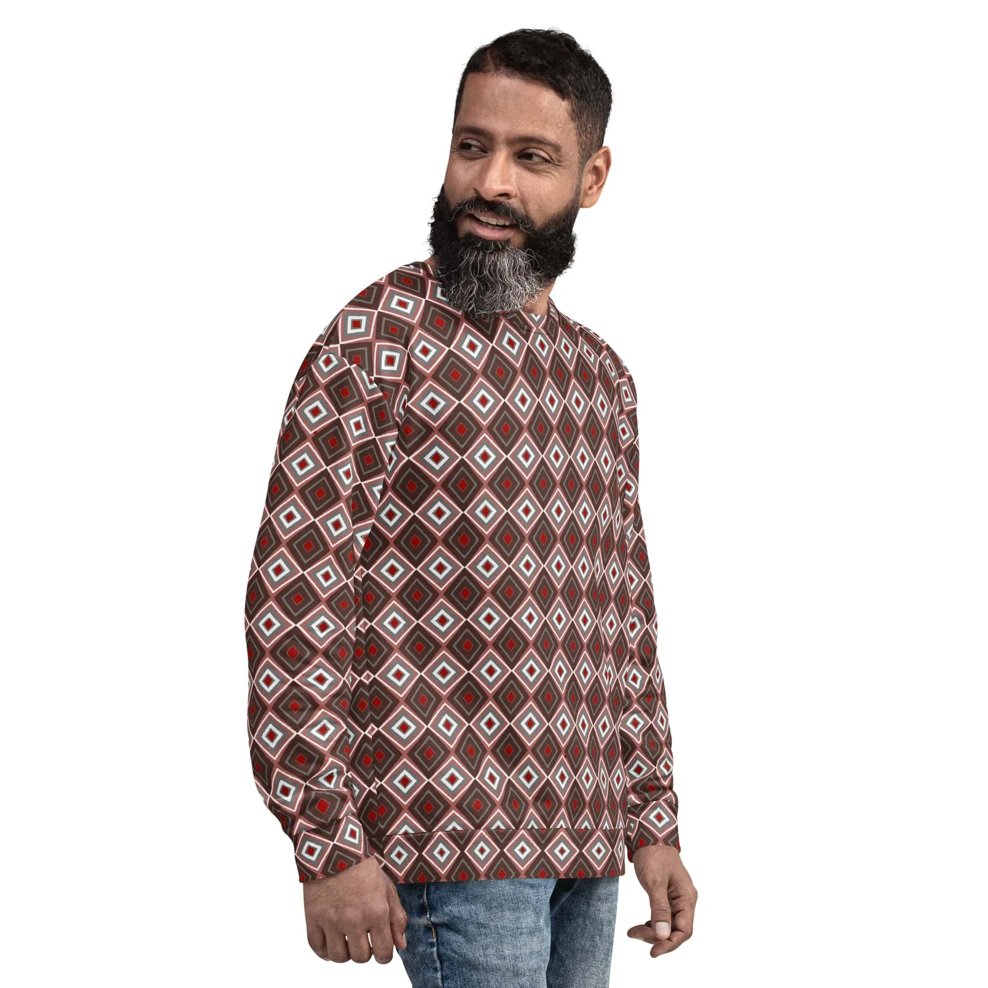 Brown Sweatshirt (Argyle Pattern)