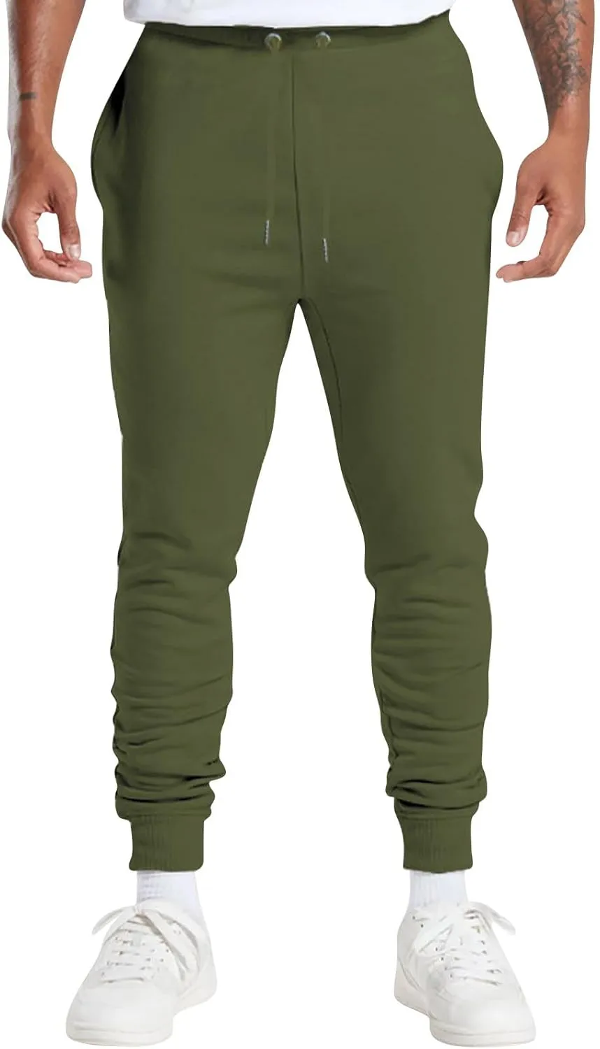 Cargo Sweatpants for Men Loose Fit Casual Pants Active Athletic Workout Baggy Jogger Drawstring Pants with Pockets