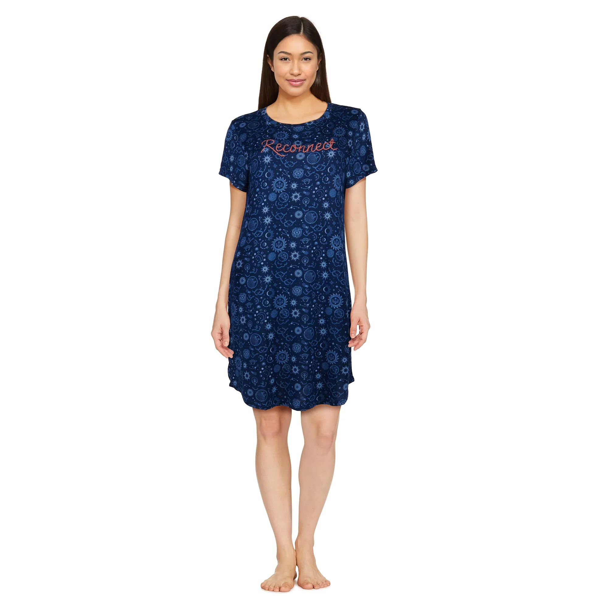 Carisma Women's Perfect Dream Hacci Printed Sleepshirt