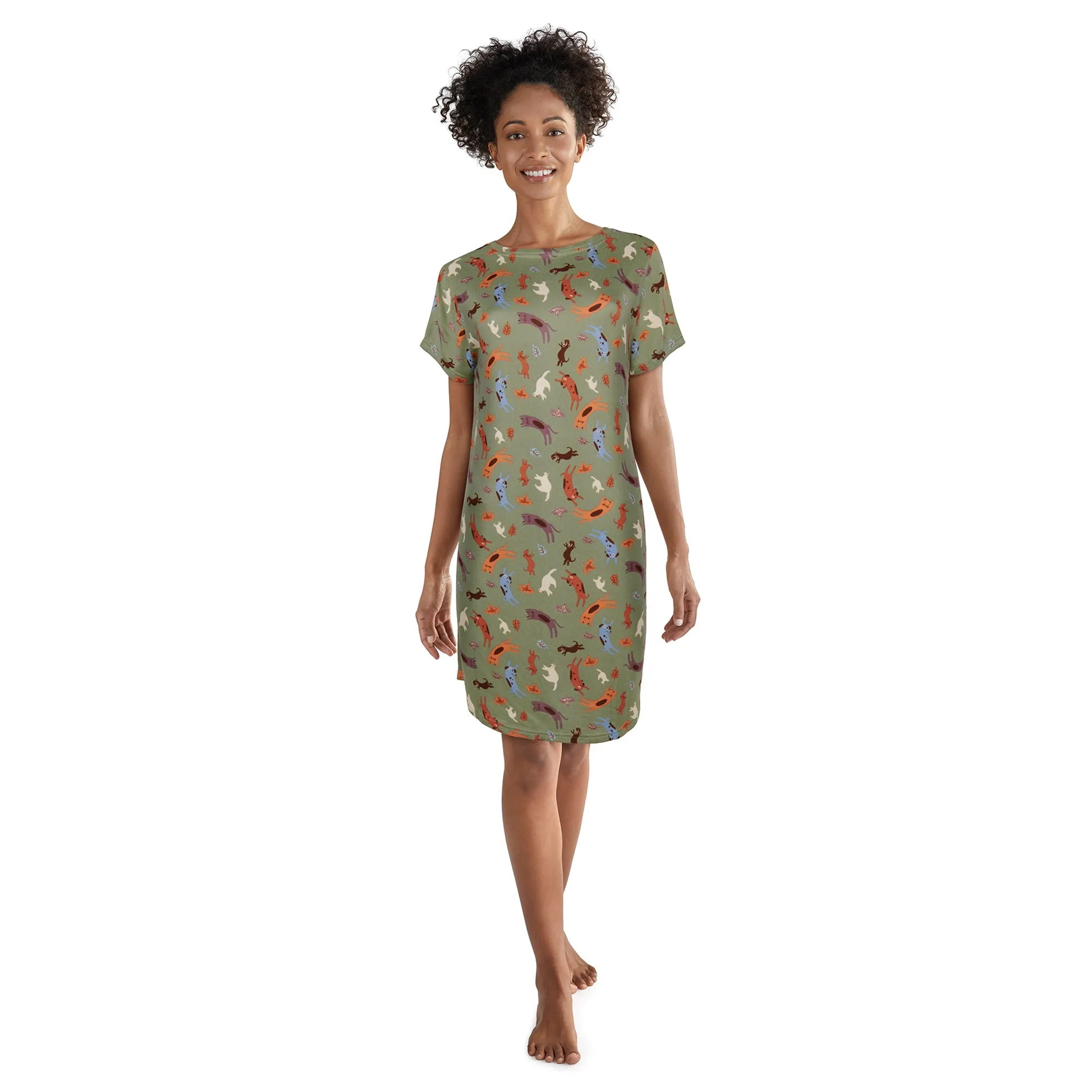 Carisma Women's Perfect Dream Hacci Printed Sleepshirt