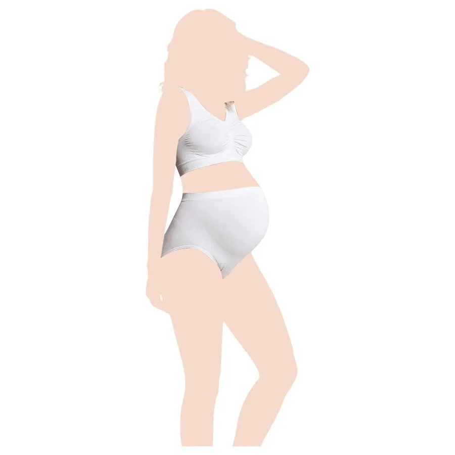 Carriwell Seamless Light Support Maternity Brief - Medium (White)