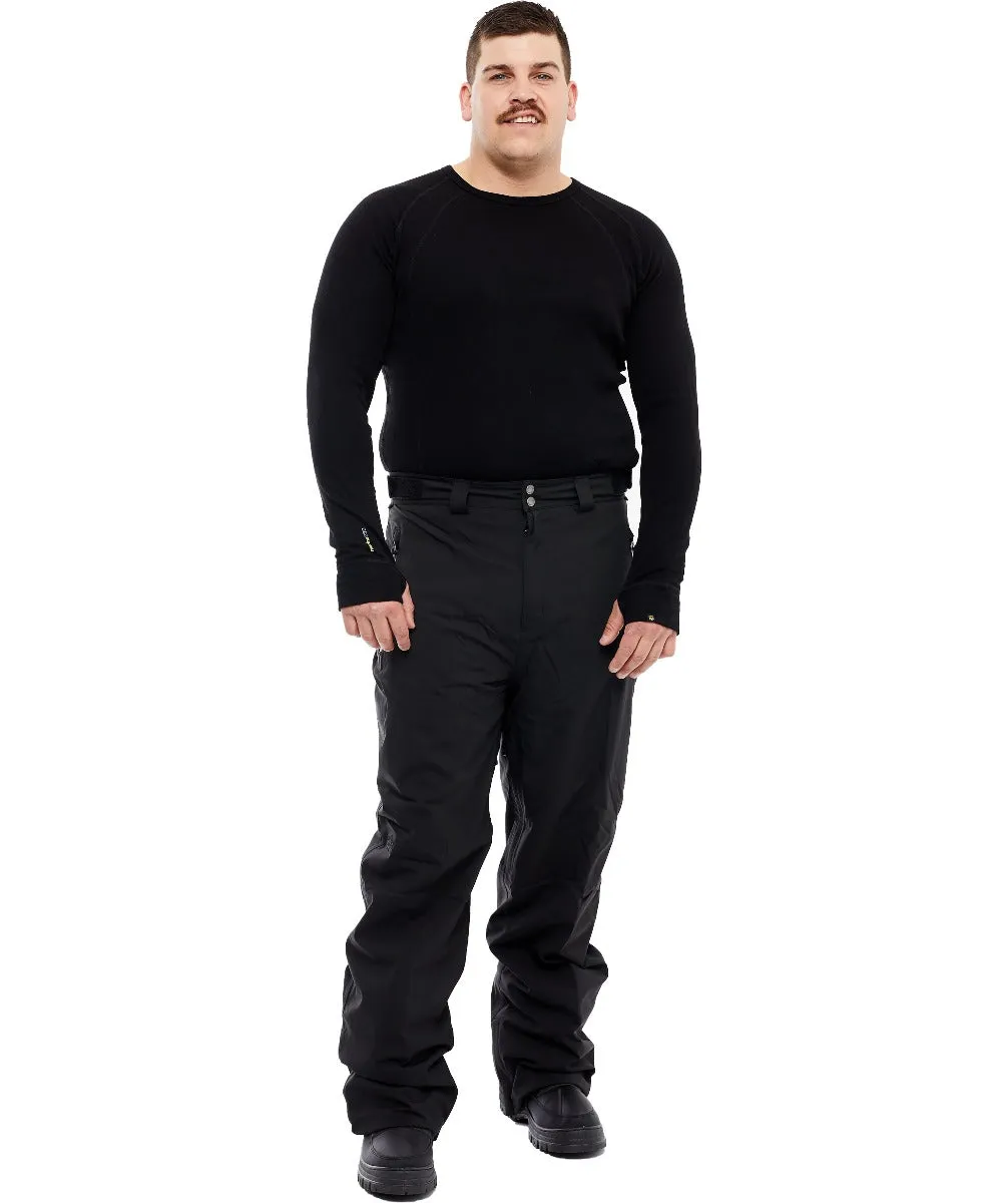 Cartel Andes Stretch Mens Shell Ski Pants Black Regular Sizes 4XL-10XL