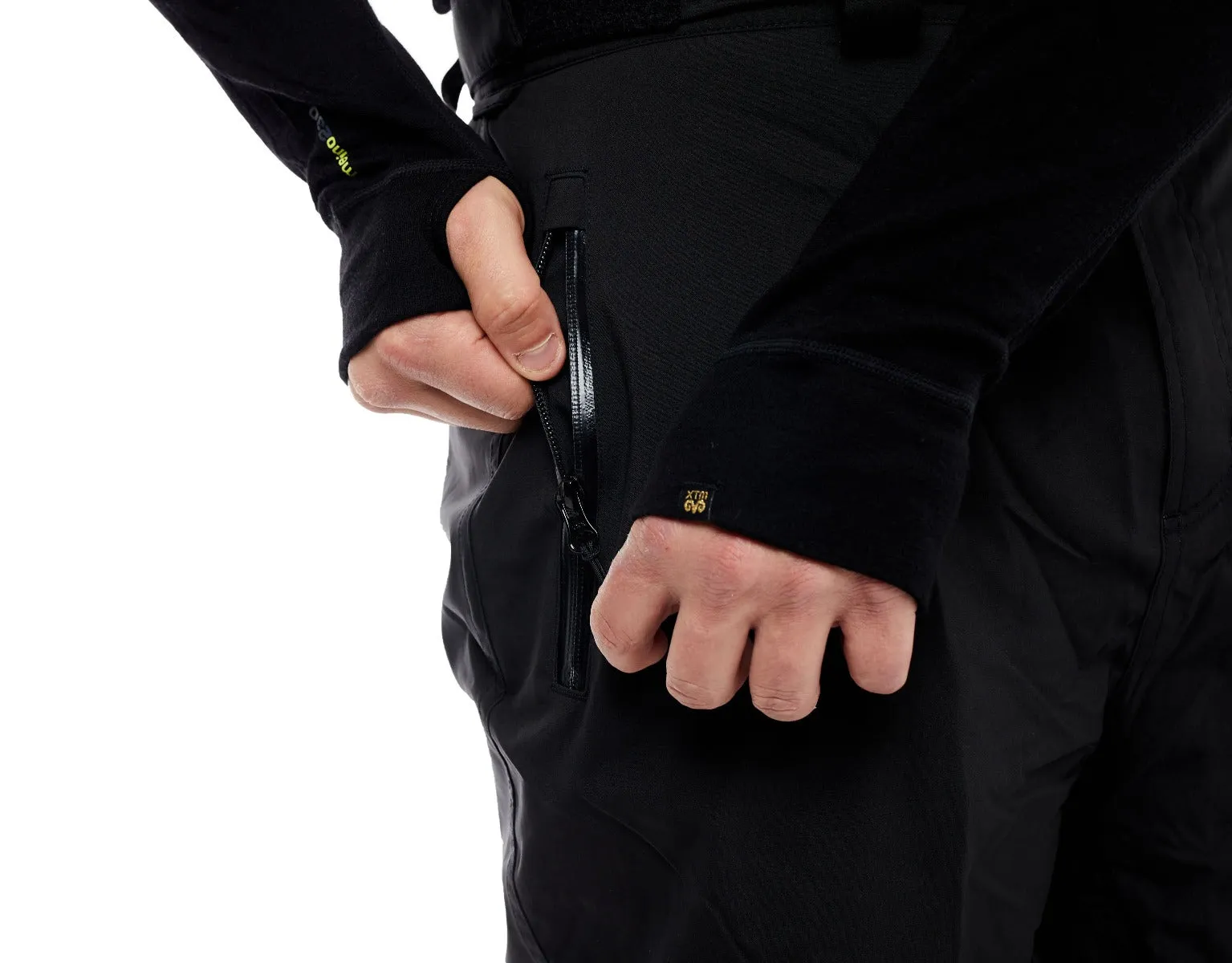 Cartel Andes Stretch Mens Shell Ski Pants Black Regular Sizes 4XL-10XL