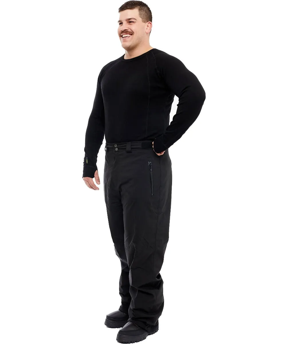 Cartel Andes Stretch Mens Shell Ski Pants Black Regular Sizes 4XL-10XL