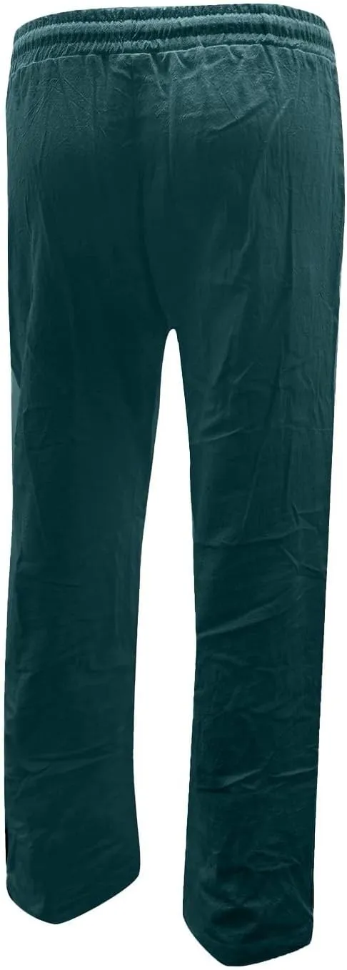 Casual Pants for Women Loose Solid Color Elastic High Waist Straight Leg Pant Drawstring Sport Trousers with Pocket