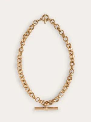 Chunky t-bar chain necklace