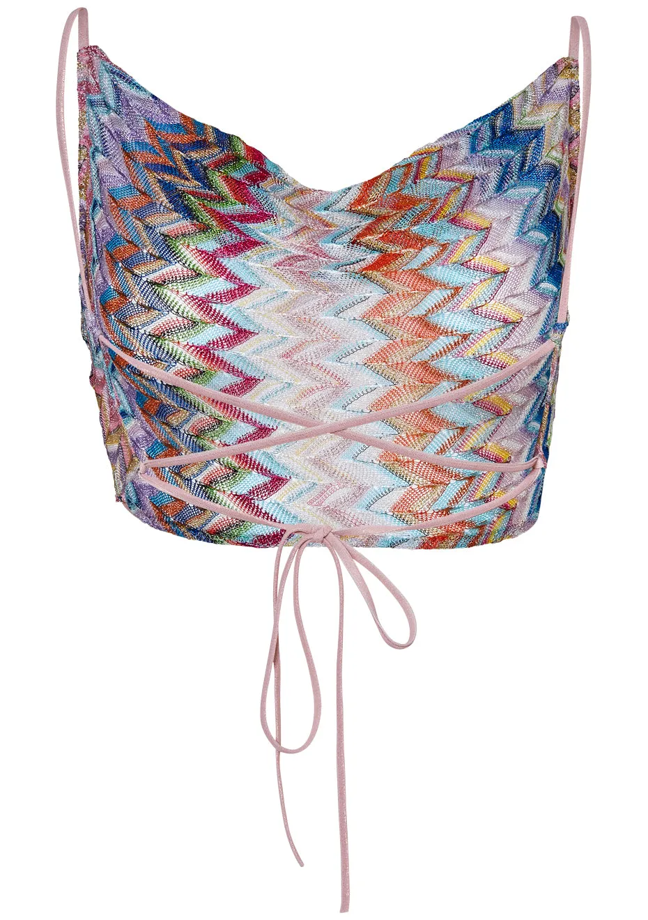 Cropped Tie Chevron Top