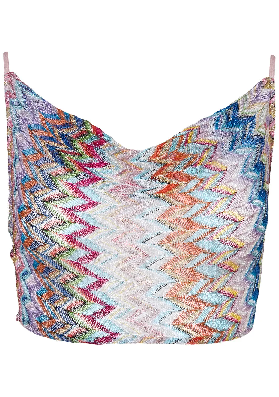 Cropped Tie Chevron Top