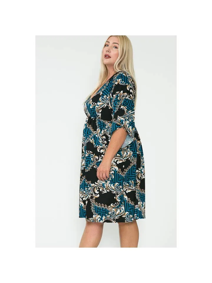 Curvy Kimono Midi Dress