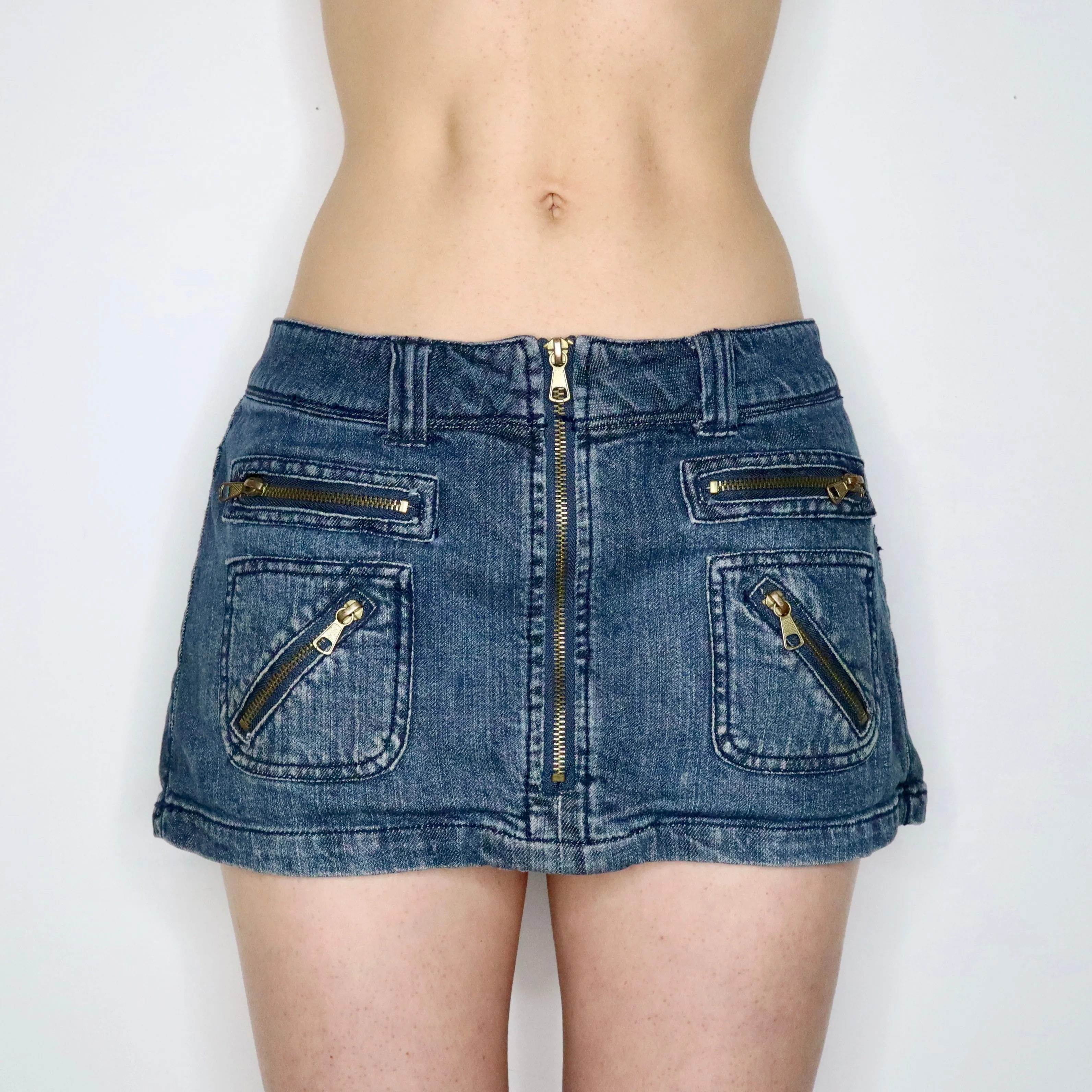 Denim Cargo Mini Skirt (L-XL) 