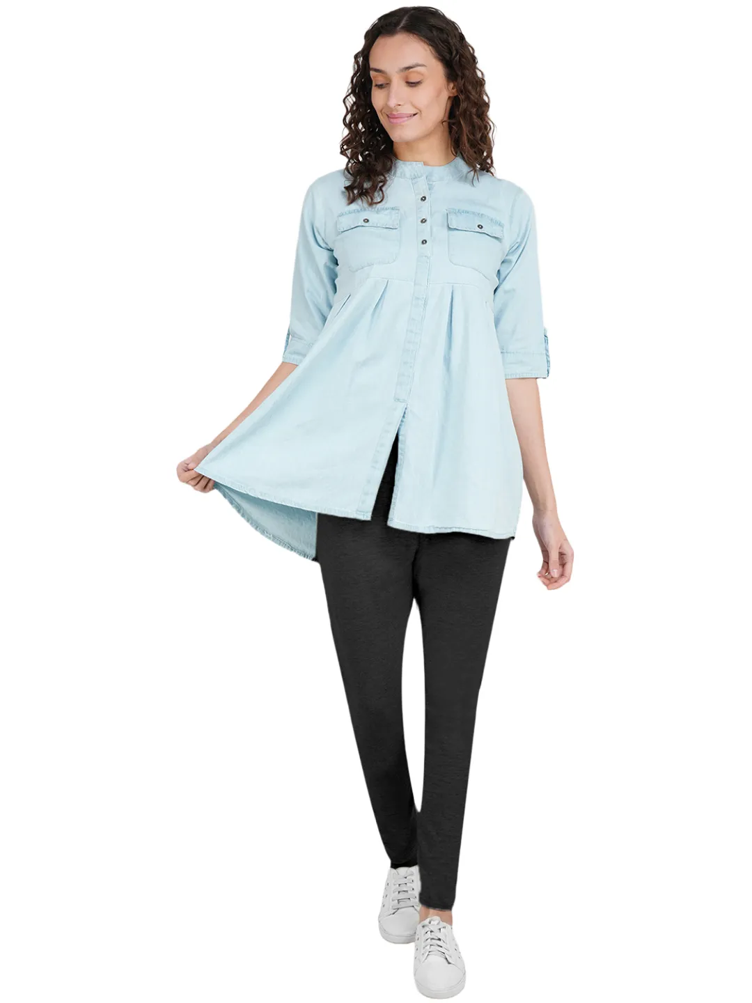 Denim Maternity Top