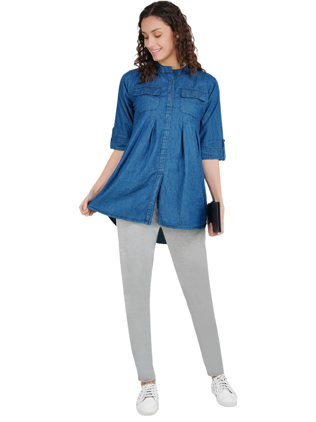 Denim Maternity Top