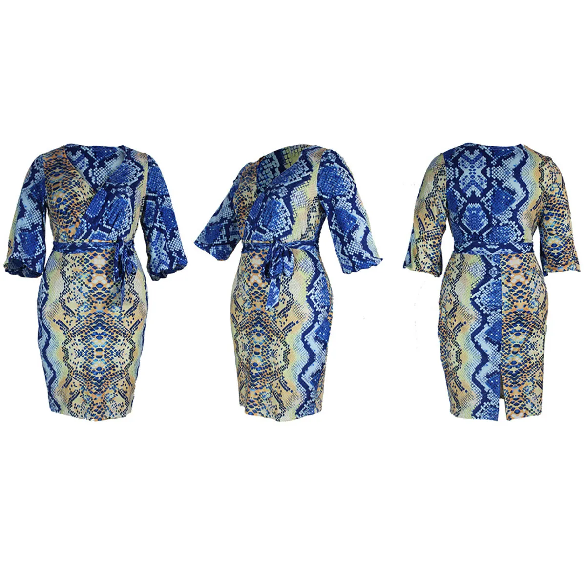 Design Life Bar Women's Plus Size Sexy Cold Shoulder V-Neck Dress Night Club Party Dresses