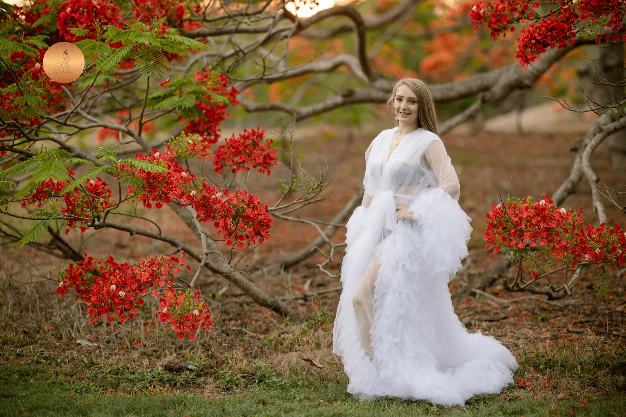 Dress Hire - Maternity Photoshoot Dresses - Bridal Robe - White Tulle Robe - Sophie - 4 DAY RENTAL
