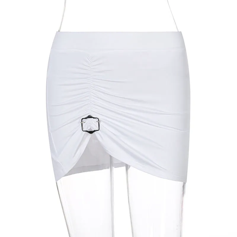 Europe Summer Trendy Halter Tops Women Niche Sexy Mid-Length Skirt