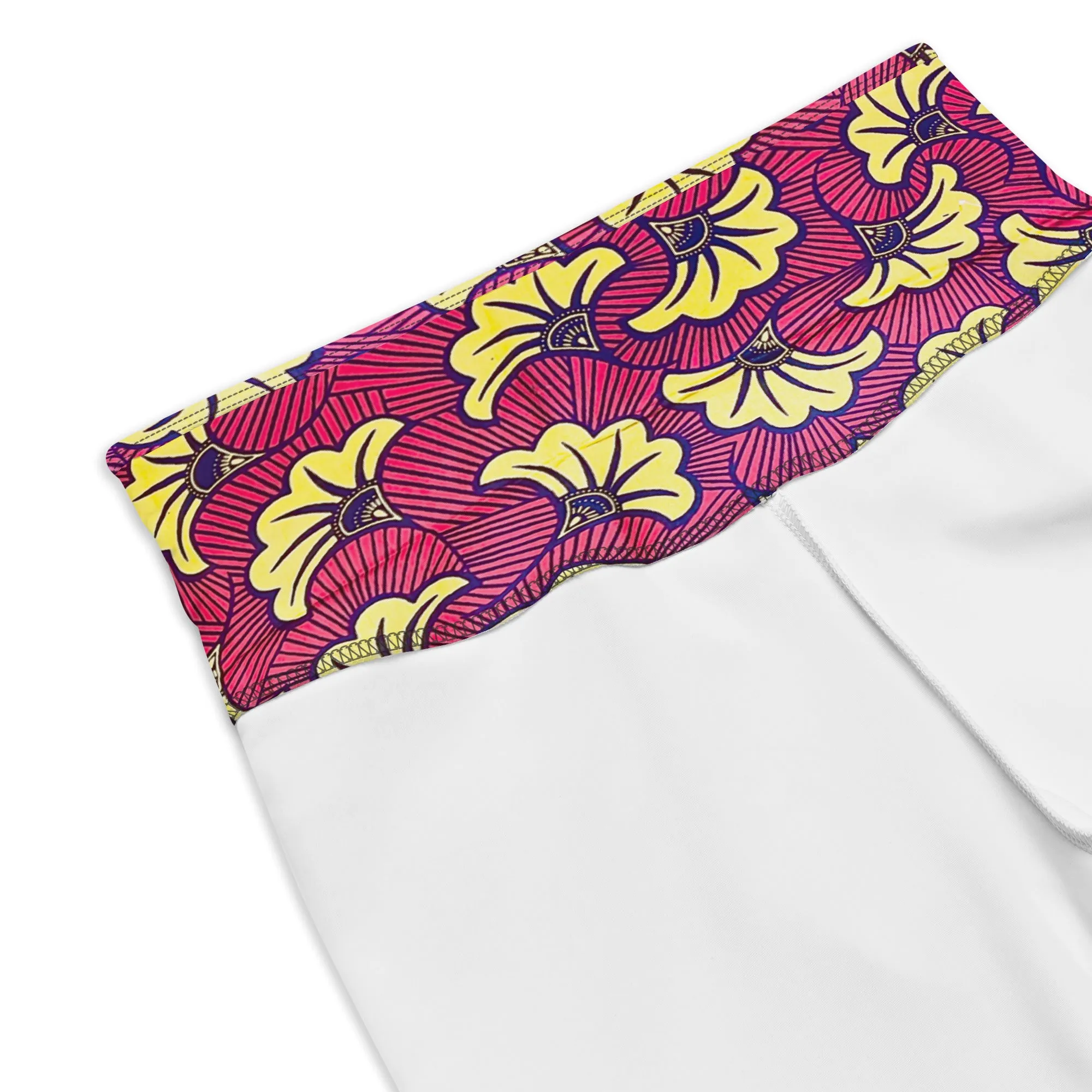 Fleur Biker Sports Workout Print Shorts With Pockets