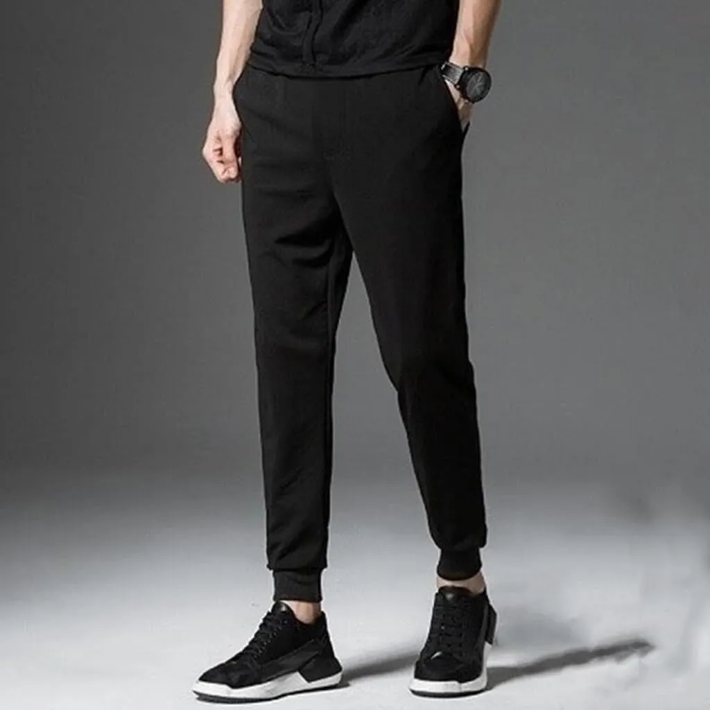 GIERIDUC Dress Pants for Men's Classic Fit Mens Casual Pants Relaxed Fit Running Tights with Pocket Fake Leather Mens Pants