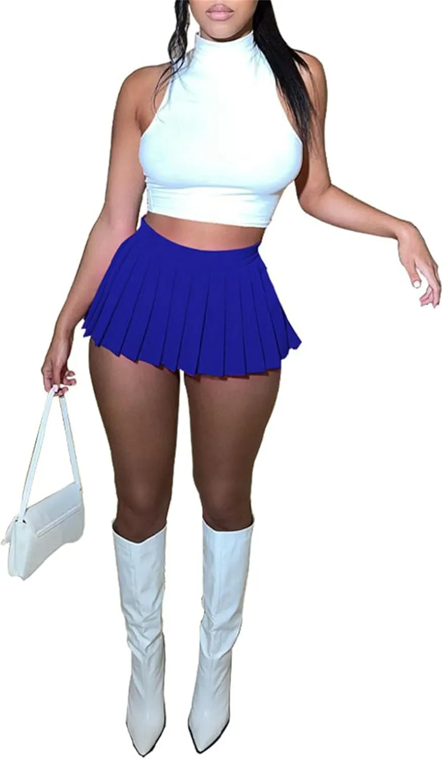 Girl Sexy Club School Skirt Pleated Skirts for Women Sexy Mini Skirt for Women Elastic Waist Y2K Short Skirts